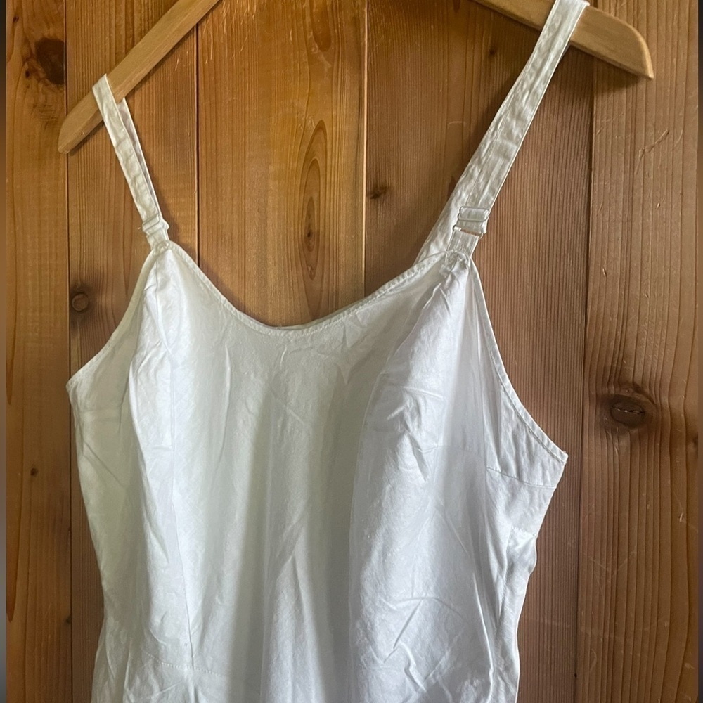 Vintage 50s 60s cotton slip nightgown dress - Picture 2 of 7